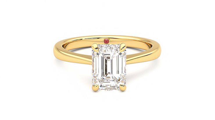 Taylor & Hart Elysium Emerald Engagement Ring 360 degree image 1