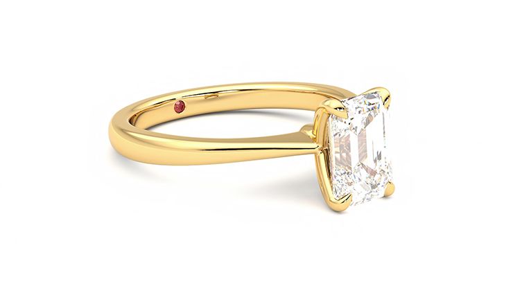 Taylor & Hart Elysium Emerald Engagement Ring 360 degree image 6