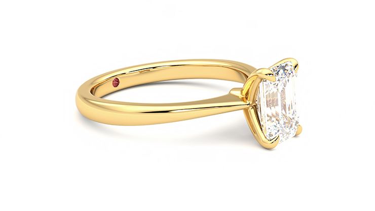 Taylor & Hart Elysium Emerald Engagement Ring 360 degree image 7