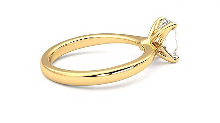 Taylor & Hart Elysium Emerald Engagement Ring 360 degree image 11