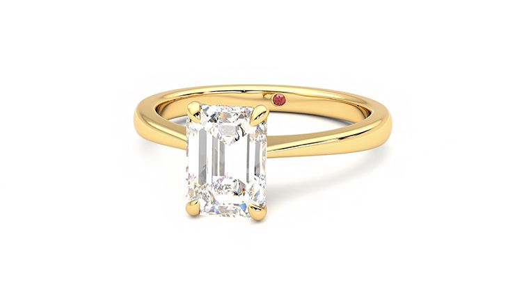 Taylor & Hart Elysium Emerald Engagement Ring 360 degree image 27