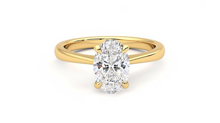 Taylor & Hart Elysium Oval Engagement Ring 360 degree image 1