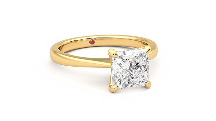 Taylor & Hart Elysium Princess Engagement Ring 360 degree image 3