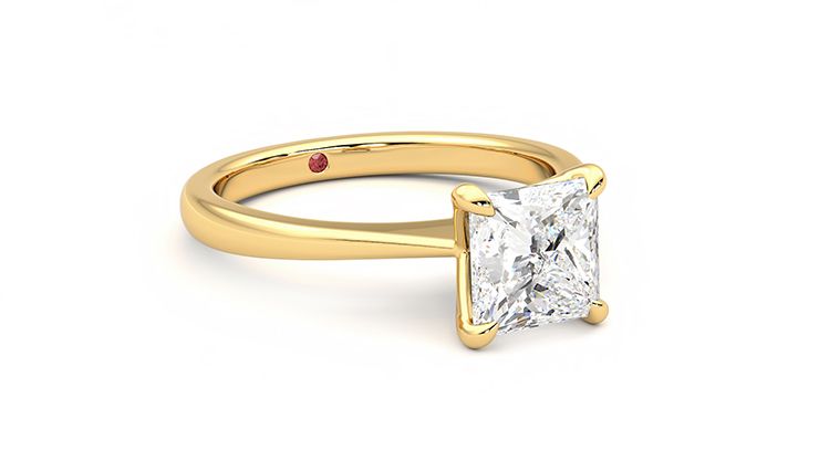 Taylor & Hart Elysium Princess Engagement Ring 360 degree image 4