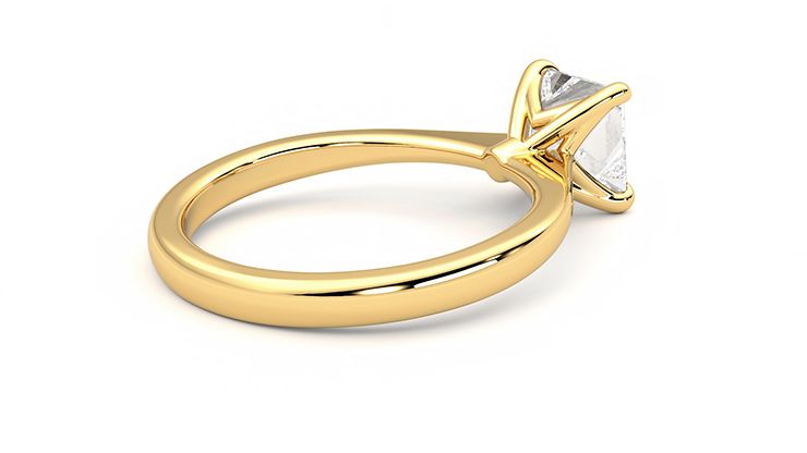 Taylor & Hart Elysium Princess Engagement Ring 360 degree image 11