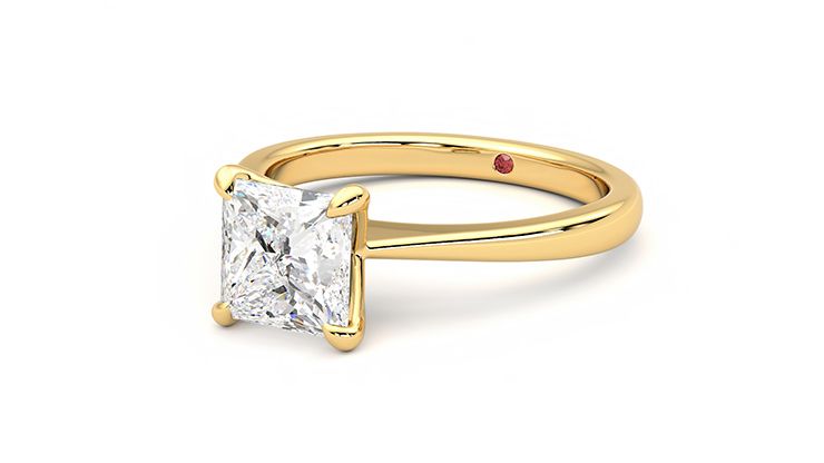 Taylor & Hart Elysium Princess Engagement Ring 360 degree image 24