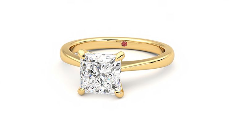 Taylor & Hart Elysium Princess Engagement Ring 360 degree image 26