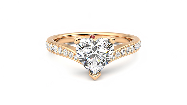 Taylor & Hart Embrace Heart Engagement Ring 360 detail 01