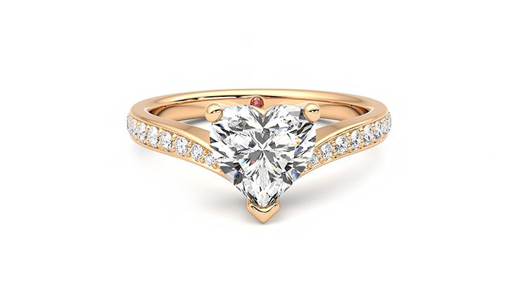 Taylor & Hart Embrace Heart Engagement Ring 360 degree image 0