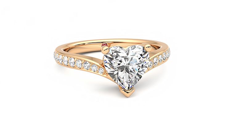 Taylor & Hart Embrace Heart Engagement Ring 360 degree image 2