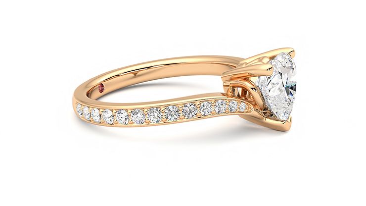 Taylor & Hart Embrace Heart Engagement Ring 360 degree image 7