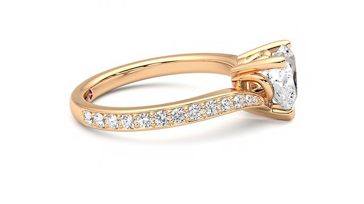 Taylor & Hart Embrace Heart Engagement Ring 360 degree image 8