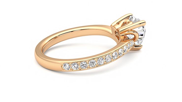 Taylor & Hart Embrace Heart Engagement Ring 360 degree image 10