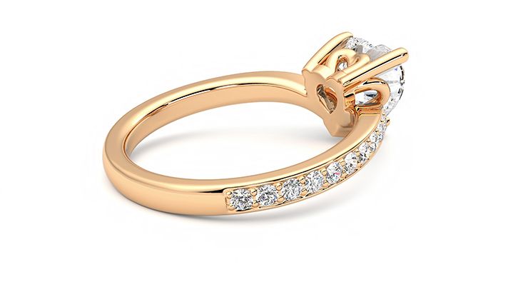 Taylor & Hart Embrace Heart Engagement Ring 360 degree image 11