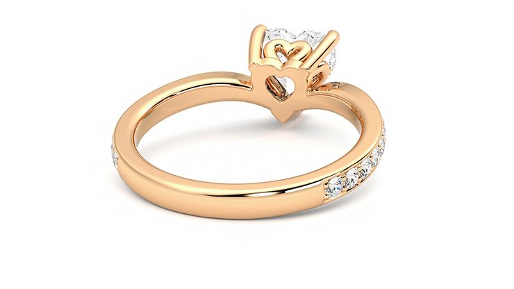 Taylor & Hart Embrace Heart Engagement Ring 360 degree image 13