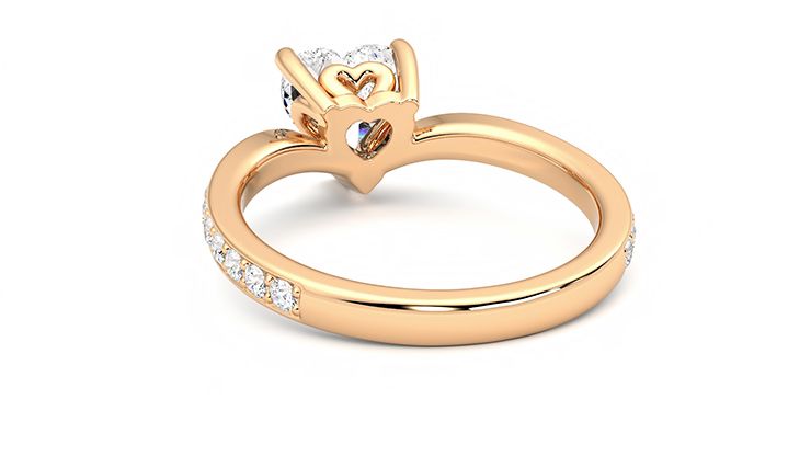 Taylor & Hart Embrace Heart Engagement Ring 360 degree image 15