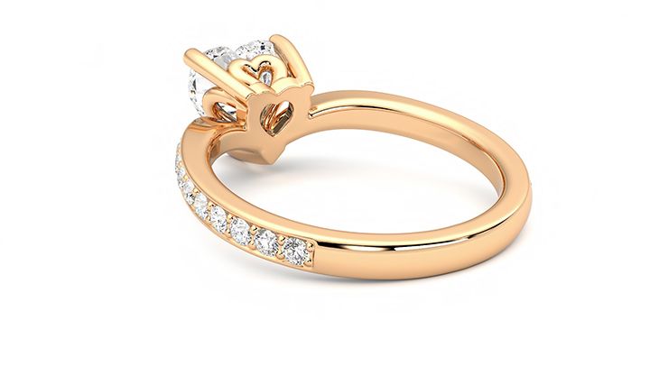 Taylor & Hart Embrace Heart Engagement Ring 360 degree image 16