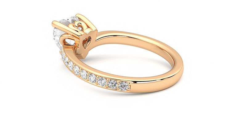 Taylor & Hart Embrace Heart Engagement Ring 360 degree image 17