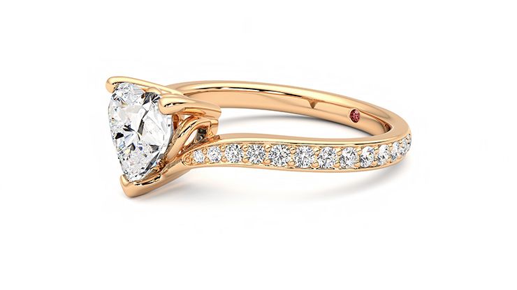 Taylor & Hart Embrace Heart Engagement Ring 360 degree image 22