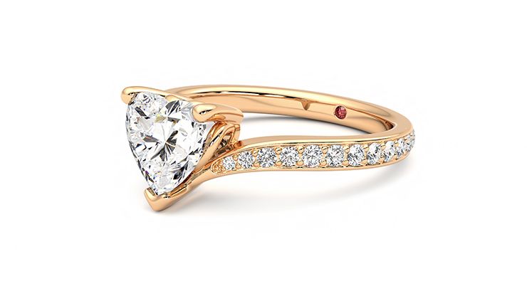 Taylor & Hart Embrace Heart Engagement Ring 360 degree image 23