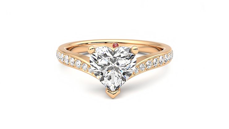Taylor & Hart Embrace Heart Engagement Ring 360 degree image 28