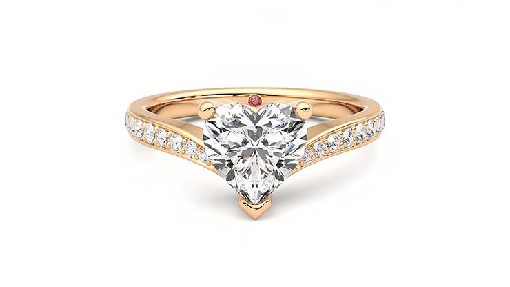 Taylor & Hart Embrace Heart Engagement Ring 360 degree image 29