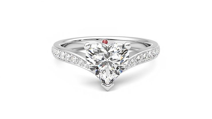 Taylor & Hart Embrace Heart Engagement Ring 360 degree image 0