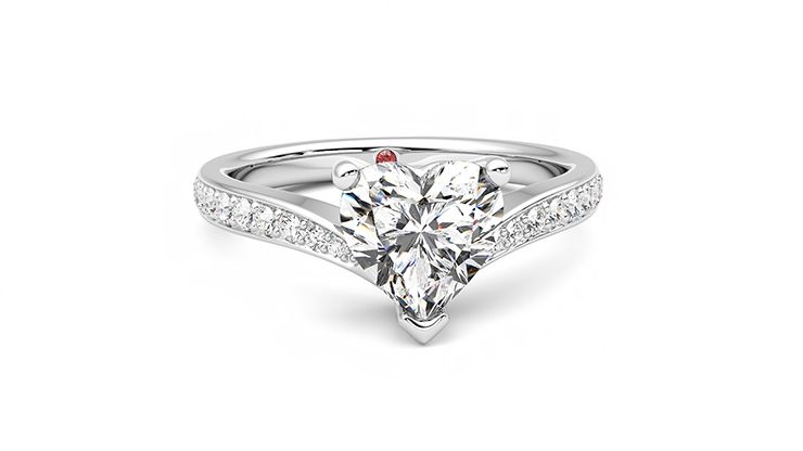 Taylor & Hart Embrace Heart Engagement Ring 360 degree image 1