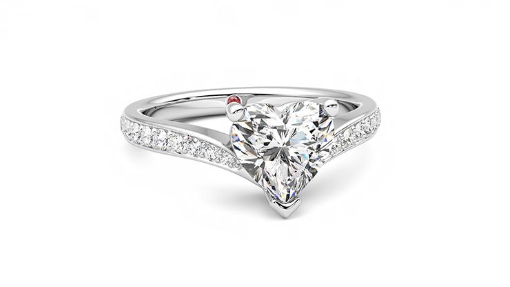 Taylor & Hart Embrace Heart Engagement Ring 360 degree image 2
