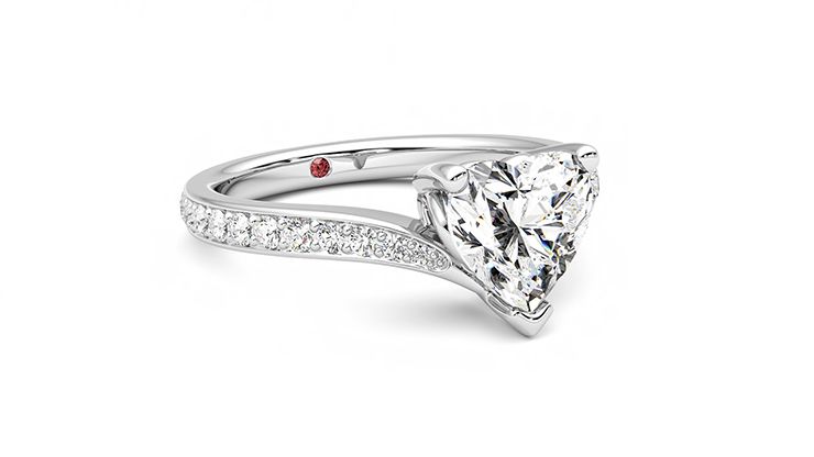 Taylor & Hart Embrace Heart Engagement Ring 360 degree image 4