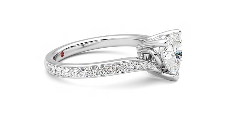 Taylor & Hart Embrace Heart Engagement Ring 360 degree image 7