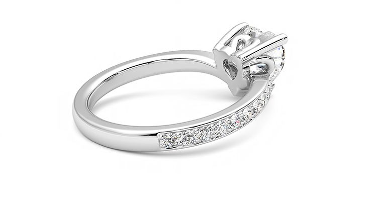 Taylor & Hart Embrace Heart Engagement Ring 360 degree image 11