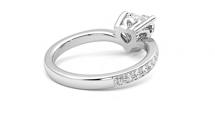 Taylor & Hart Embrace Heart Engagement Ring 360 degree image 12