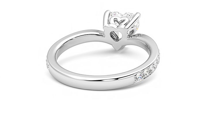 Taylor & Hart Embrace Heart Engagement Ring 360 degree image 13