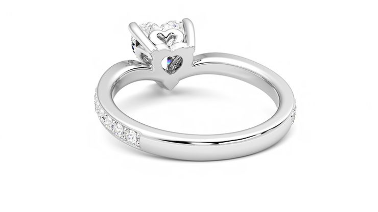 Taylor & Hart Embrace Heart Engagement Ring 360 degree image 15