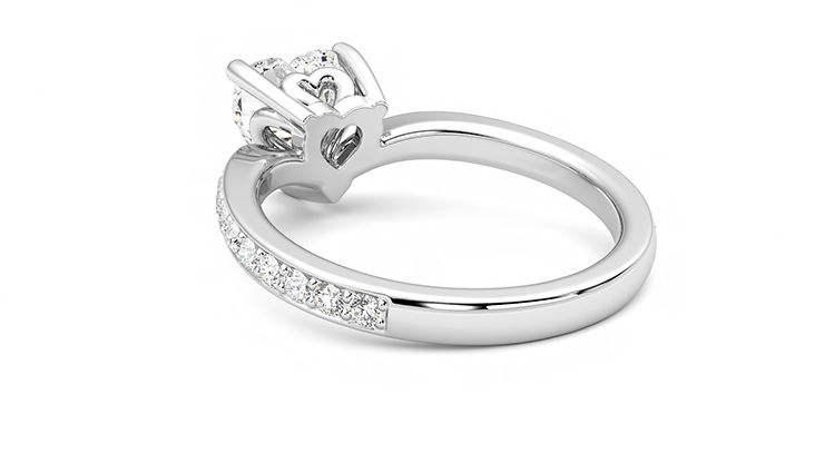 Taylor & Hart Embrace Heart Engagement Ring 360 degree image 16