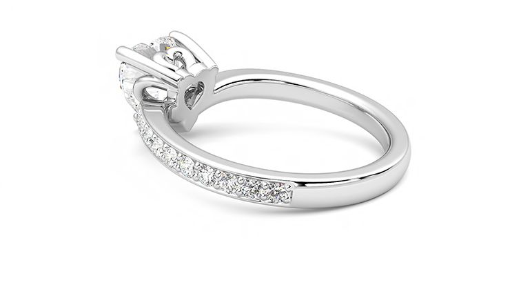 Taylor & Hart Embrace Heart Engagement Ring 360 degree image 17
