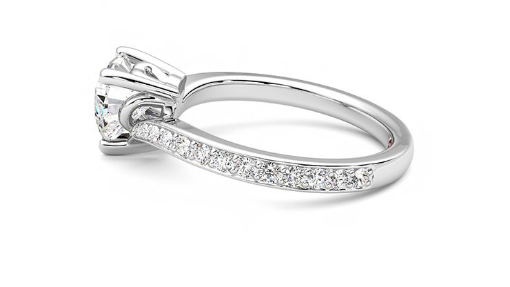 Taylor & Hart Embrace Heart Engagement Ring 360 degree image 19