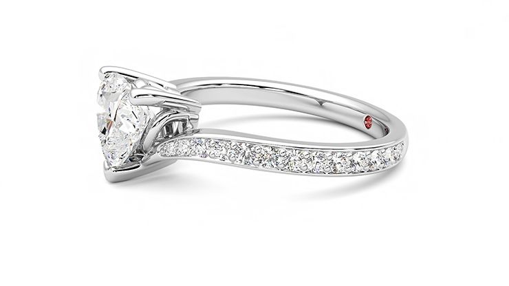Taylor & Hart Embrace Heart Engagement Ring 360 degree image 21