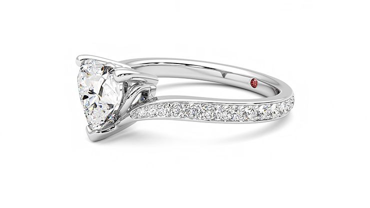 Taylor & Hart Embrace Heart Engagement Ring 360 degree image 22