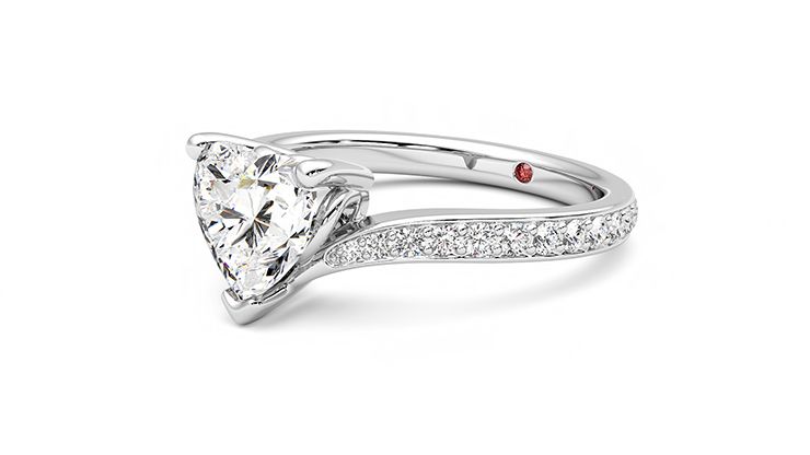 Taylor & Hart Embrace Heart Engagement Ring 360 degree image 23