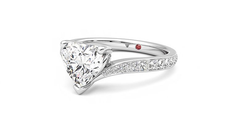 Taylor & Hart Embrace Heart Engagement Ring 360 degree image 24