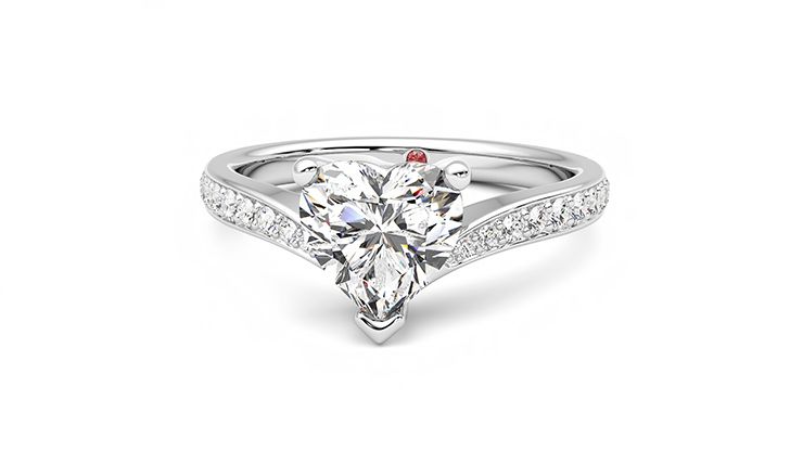 Taylor & Hart Embrace Heart Engagement Ring 360 degree image 27