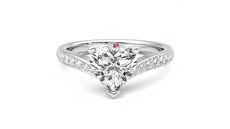 Taylor & Hart Embrace Heart Engagement Ring 360 degree image 28