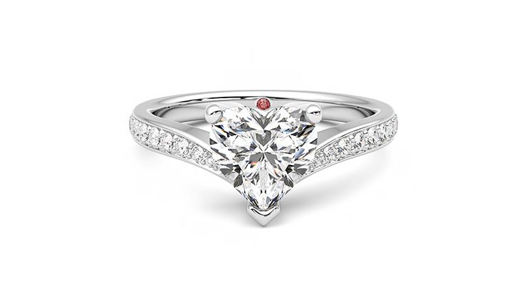 Taylor & Hart Embrace Heart Engagement Ring 360 degree image 29