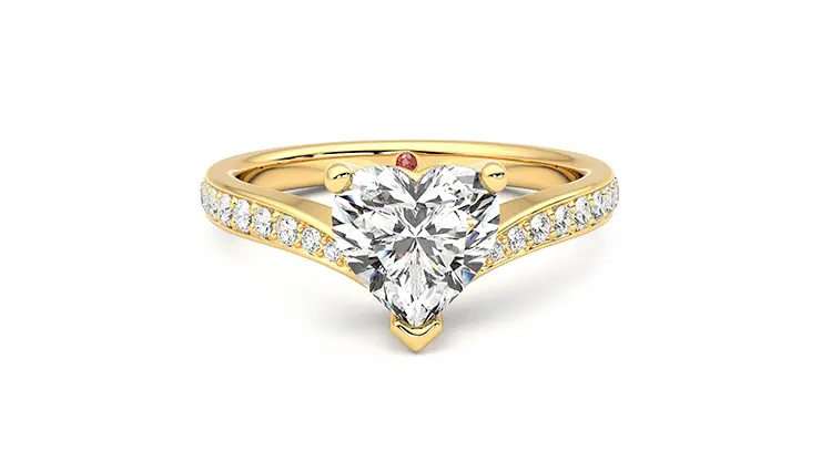 Taylor & Hart Embrace Heart Engagement Ring 360 detail 01