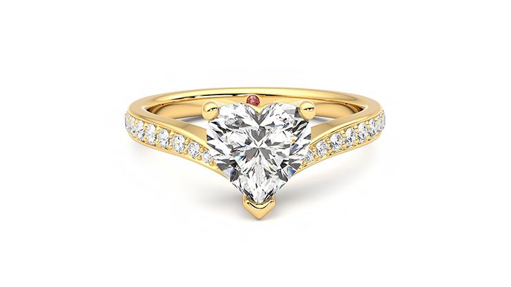 Taylor & Hart Embrace Heart Engagement Ring 360 degree image 0