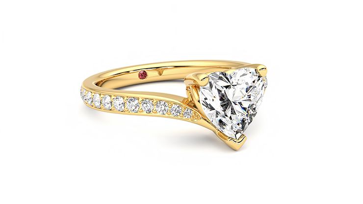 Taylor & Hart Embrace Heart Engagement Ring 360 degree image 4