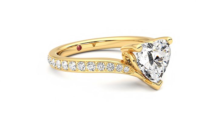 Taylor & Hart Embrace Heart Engagement Ring 360 degree image 5