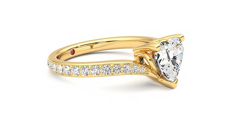 Taylor & Hart Embrace Heart Engagement Ring 360 degree image 6